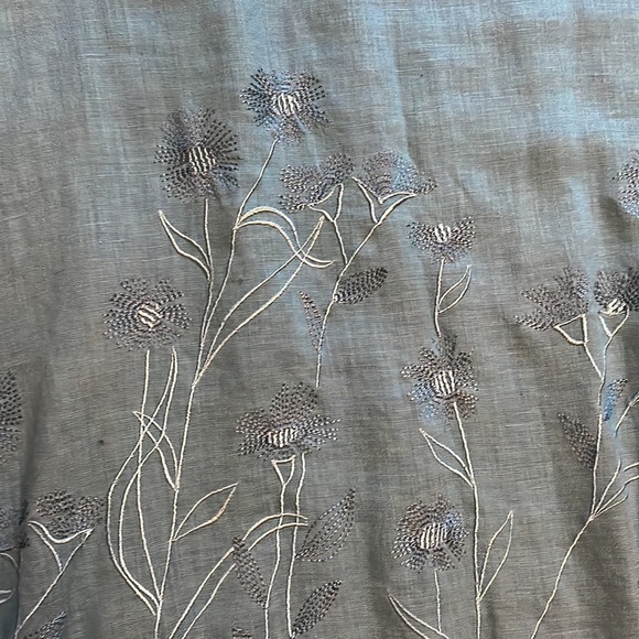 Anne Klein blue linen skirt - Picture 3 of 7